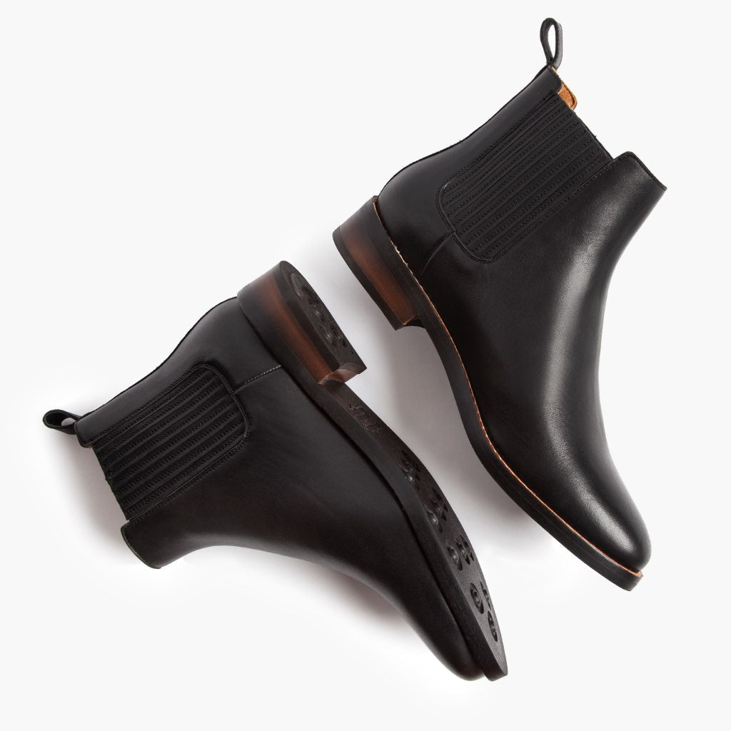 High-Traction Rubber Outsole & Lug Tread Pattern on Dreamer E zezë Çizme lëkure për Femra