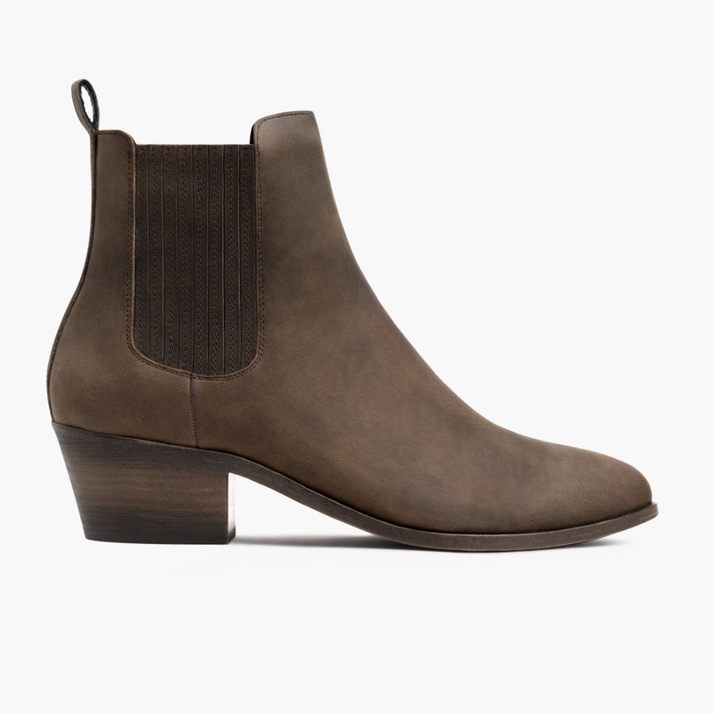 Dreamer Bootie Tobacco Çizme lëkure për Femra in Classic Full-Grain Leather - Pamje anësore | Bli online