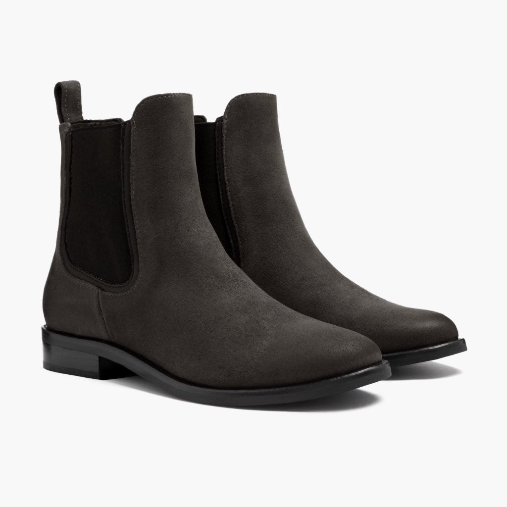 Grey Full-Grain leather Boots - Strukturë e qepur Goodyear welt dhe maja e këpucës