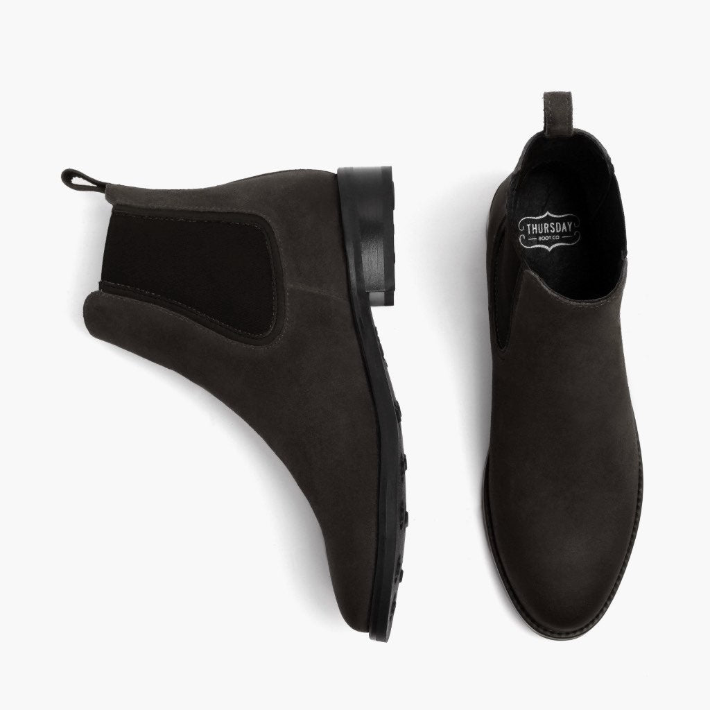 High-Traction Rubber Outsole & Lug Tread Pattern on Duchess Shadow Grey Çizme lëkure për Femra