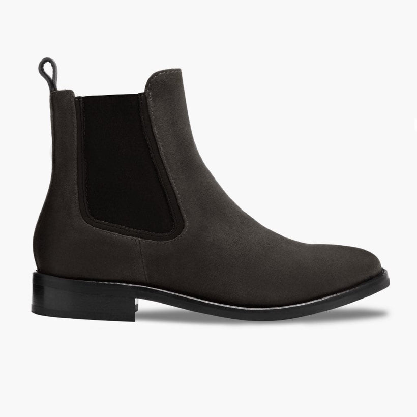 Duchess Shadow Grey Leather Boots për femra