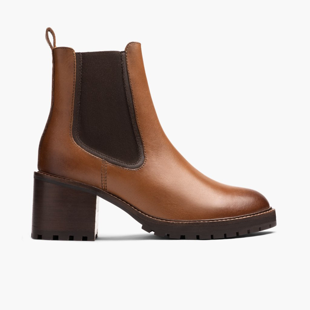 Knockout Toffee Çizme lëkure për Femra in Classic Full-Grain Leather - Pamje anësore | Bli online