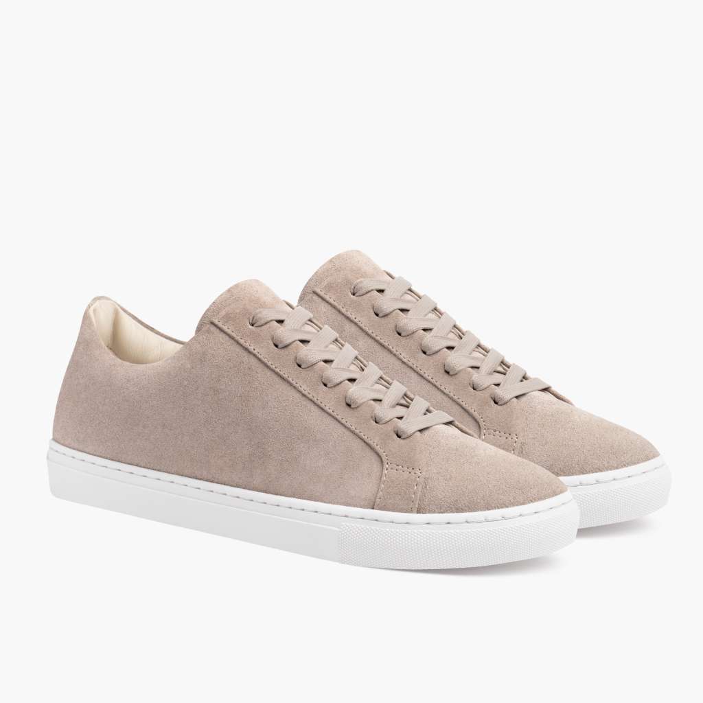 Premier Low Top Latte Atlete lëkure për Femra in Classic Full-Grain Leather - Pamje anësore | Bli online