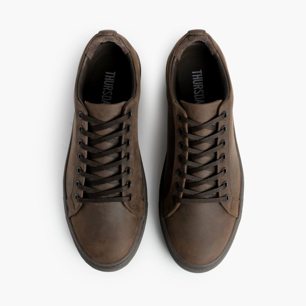 Premier Low Top Tobacco Atlete lëkure për Femra - Pjesë e pasme e thembrës e përforcuar dhe qepje dyshe precize