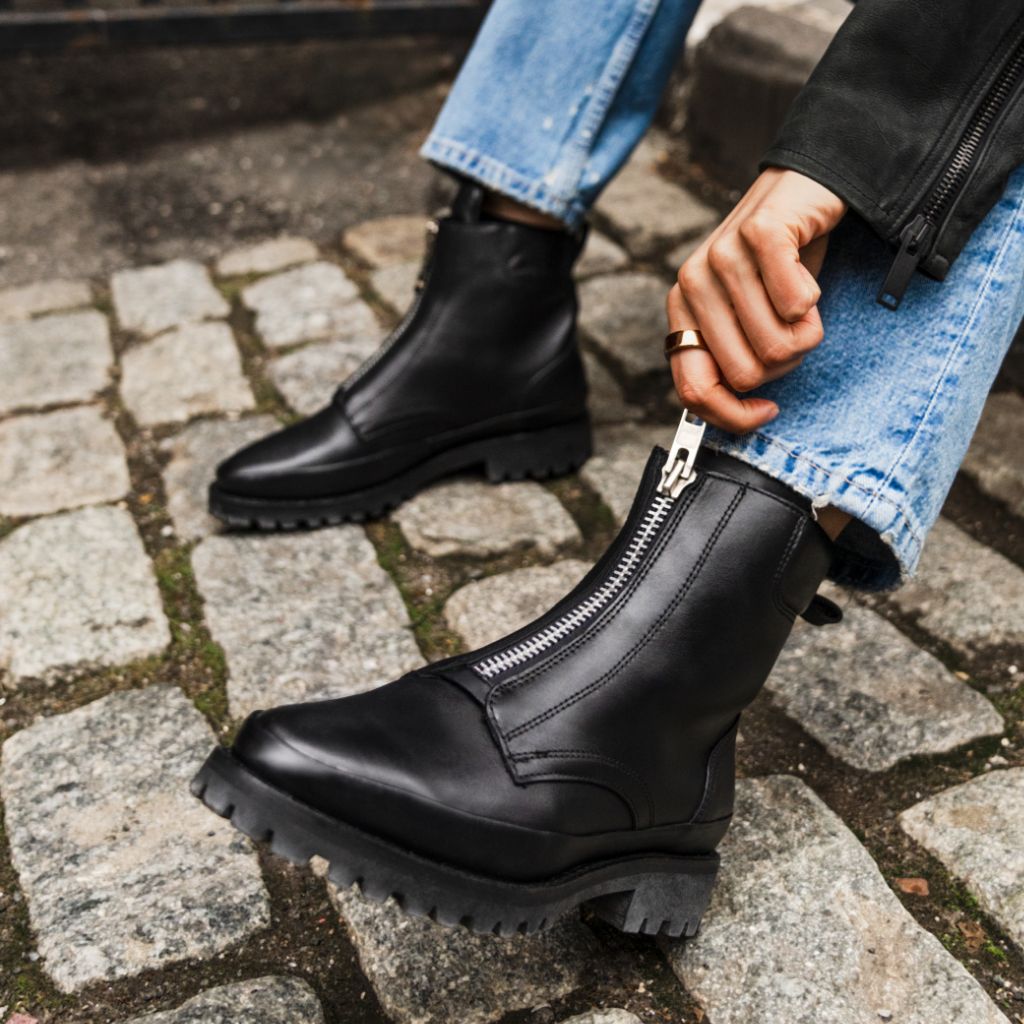Ryder E zezë Çizme lëkure për Femra - Black footwear image 9
