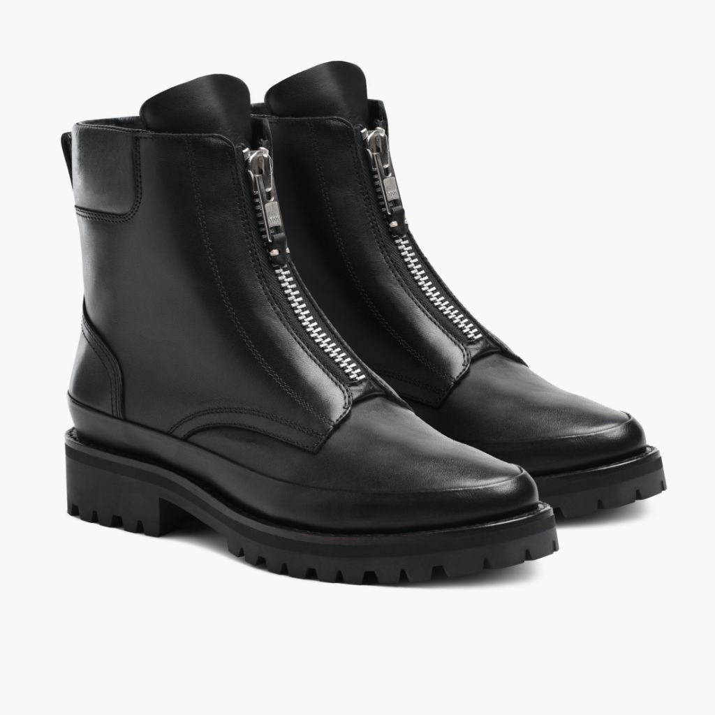 Ryder E zezë Çizme lëkure për Femra - Strukturë e qepur Goodyear welt dhe maja e këpucës