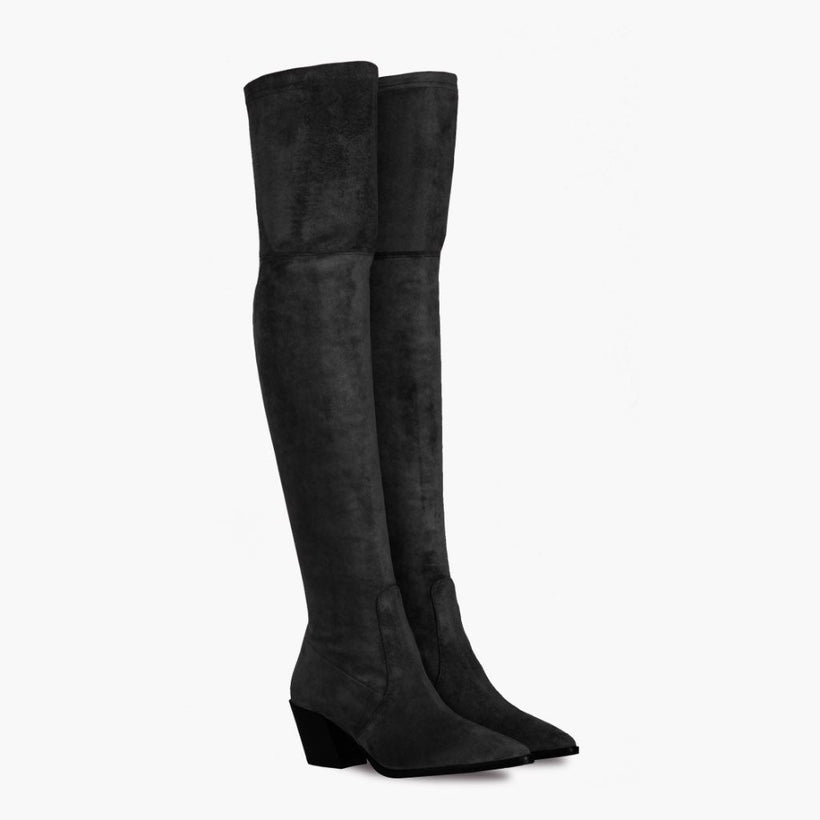 Tempest E zezë Leather Boots për femra