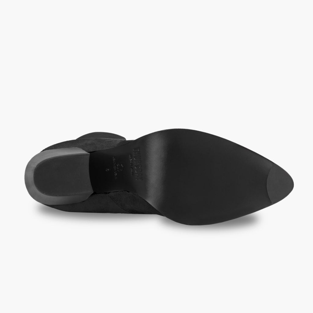 High-Traction Rubber Outsole & Lug Tread Pattern on Tempest E zezë Çizme lëkure për Femra