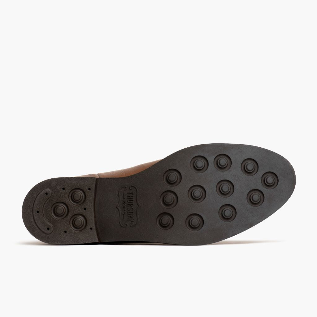 High-Traction Rubber Outsole & Lug Tread Pattern on Duchess Amber Wheat Çizme lëkure për Femra