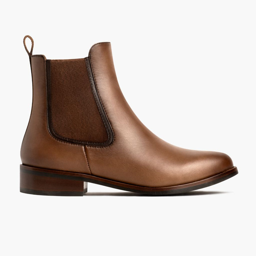 Duchess Amber Wheat Leather Boots për femra