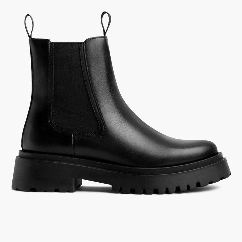 Legend Platform E zezë Leather Boots për femra