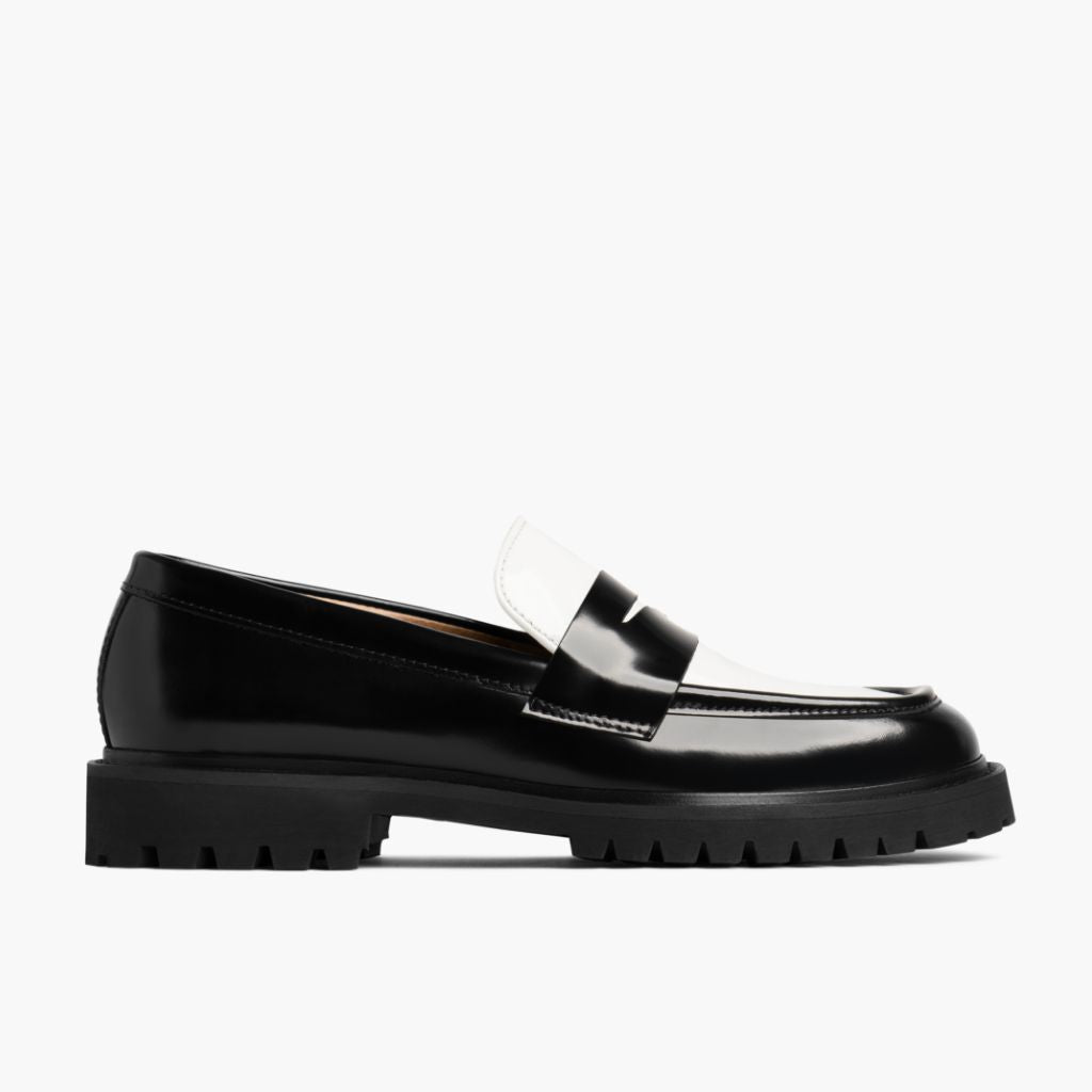 Black Full-Grain leather Loafers - Strukturë e qepur Goodyear welt dhe maja e këpucës