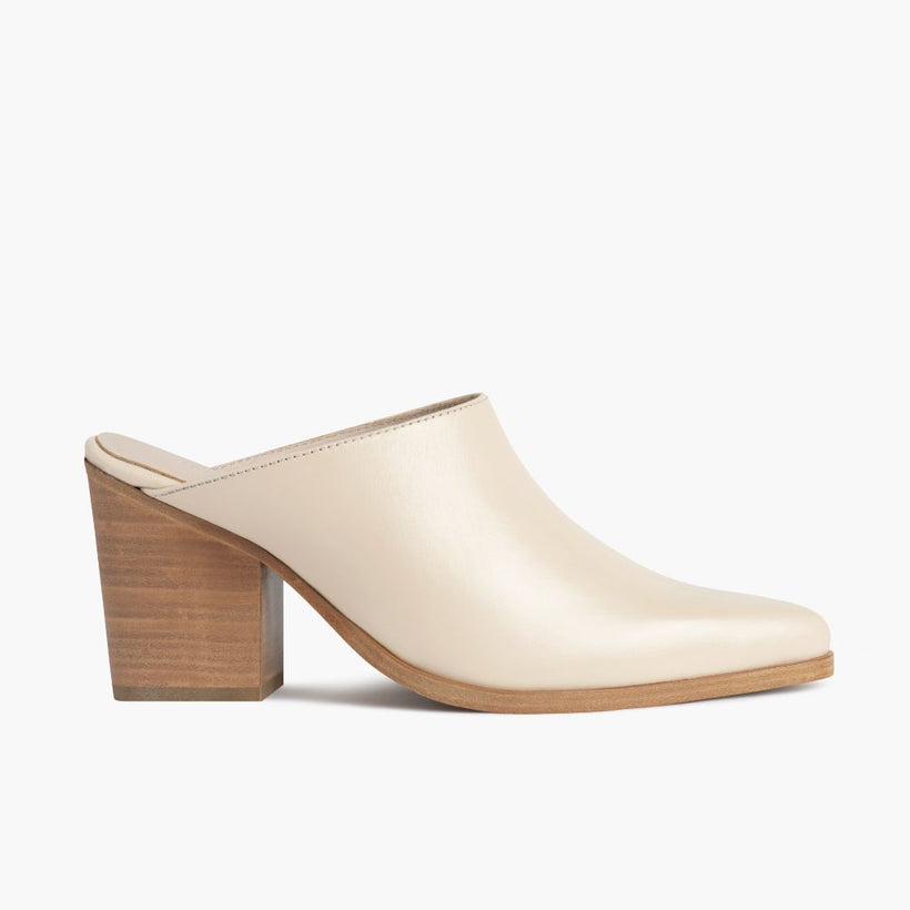 Summer Ivory Leather Boots për femra