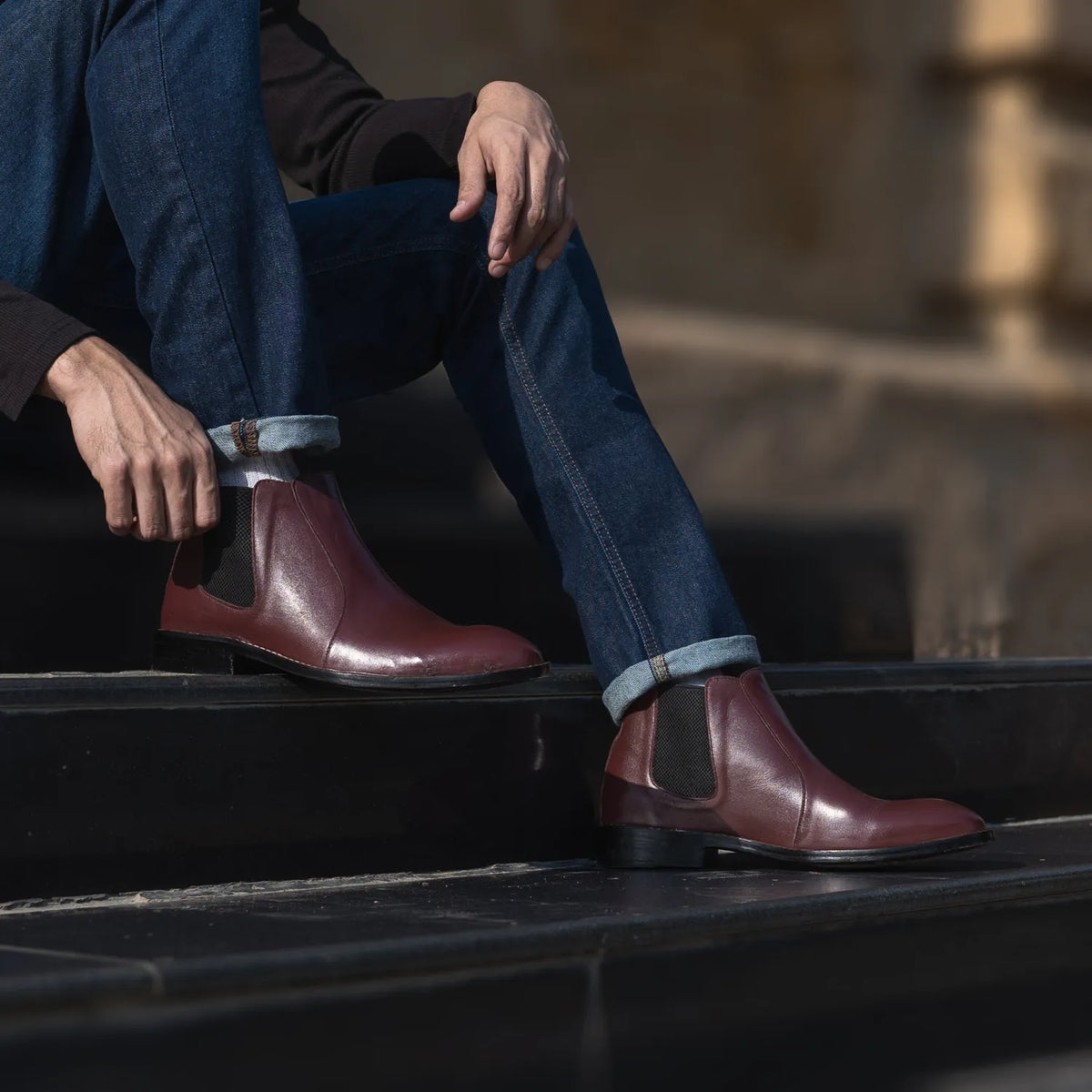 Orlaven Clarkson Chelsea Vishnje Çizme lëkure për Meshkuj footwear image 10