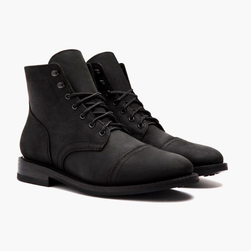 Captain E zezë Matte Leather Boots për meshkuj