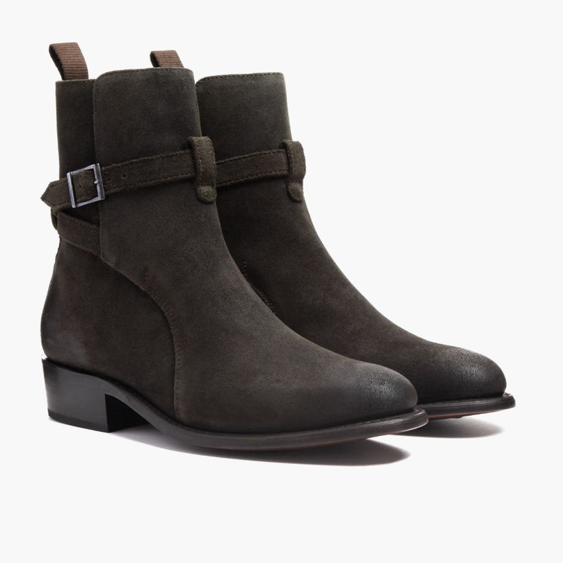 Rogue Dark Olive Suede Leather Boots për meshkuj