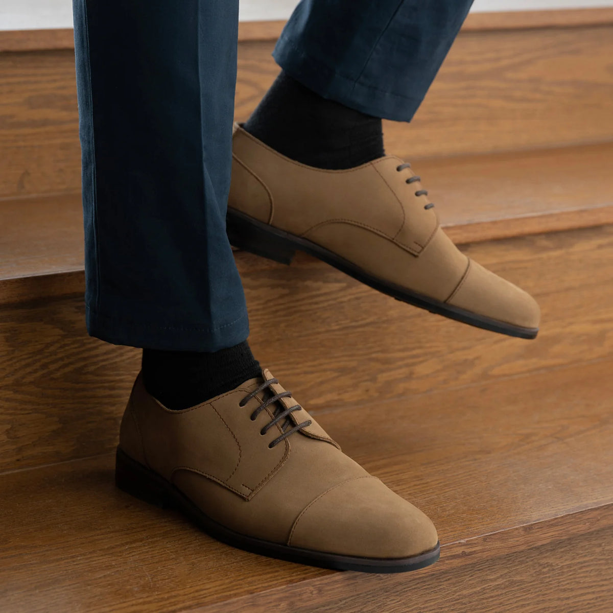 Orlaven Attorney Derby Kafe Nubuck Këpucë lëkure - StudGuard për Meshkuj footwear image 9