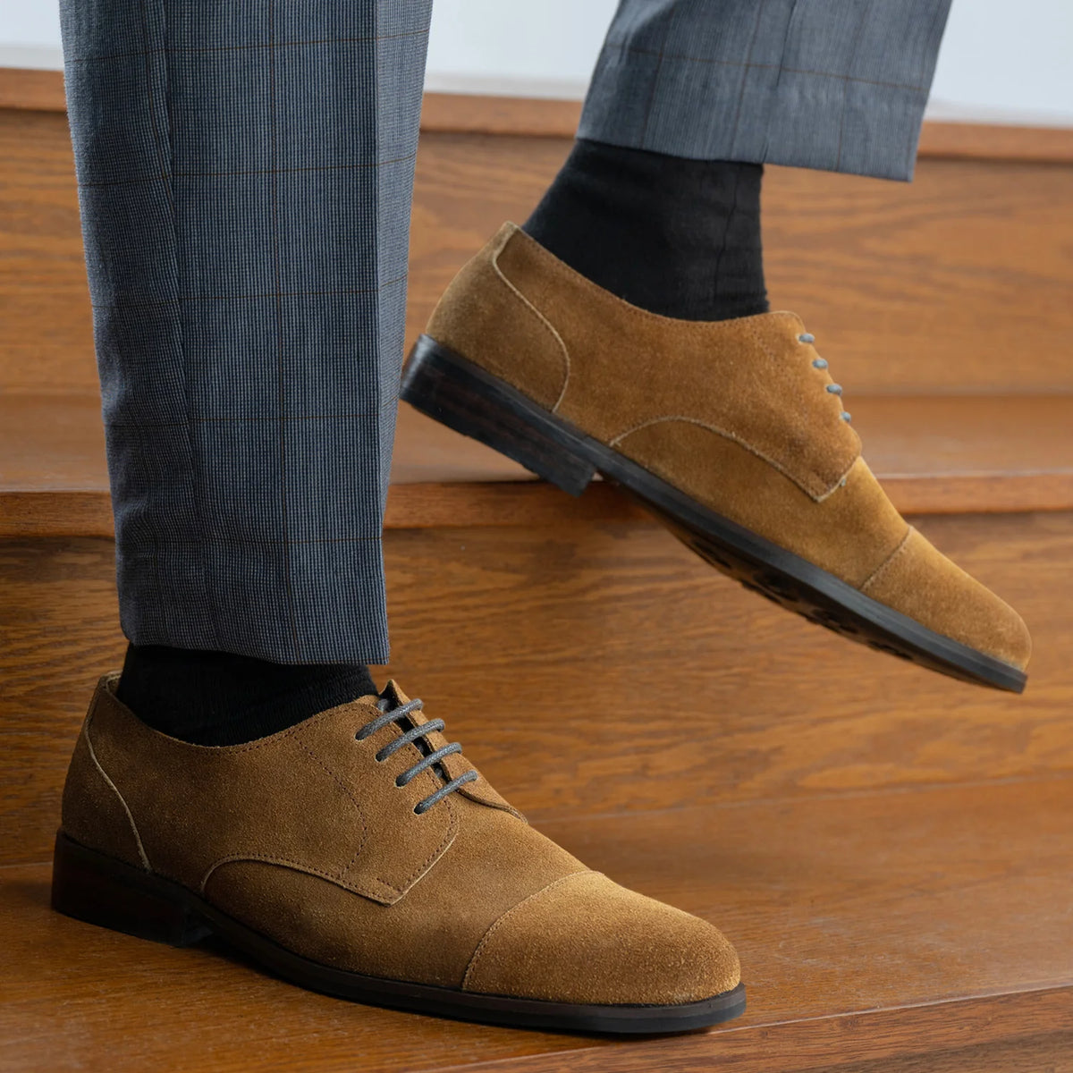 Orlaven Attorney Derby Kafe Suede Këpucë lëkure - StudGuard për Meshkuj footwear image 9