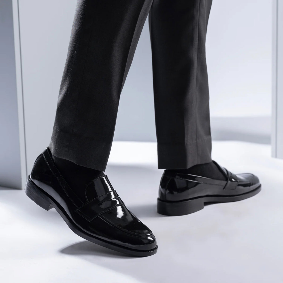 Orlaven Baxton E zezë Patent Mokasina lëkure për Meshkuj footwear image 9