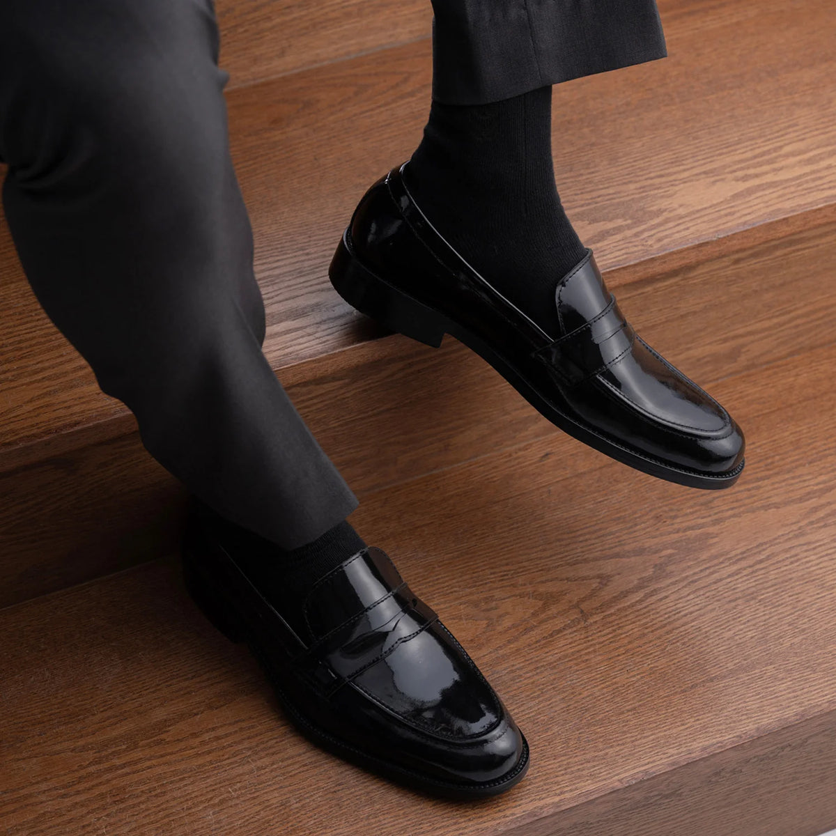 Orlaven Baxton E zezë Patent Mokasina lëkure për Meshkuj footwear image 10