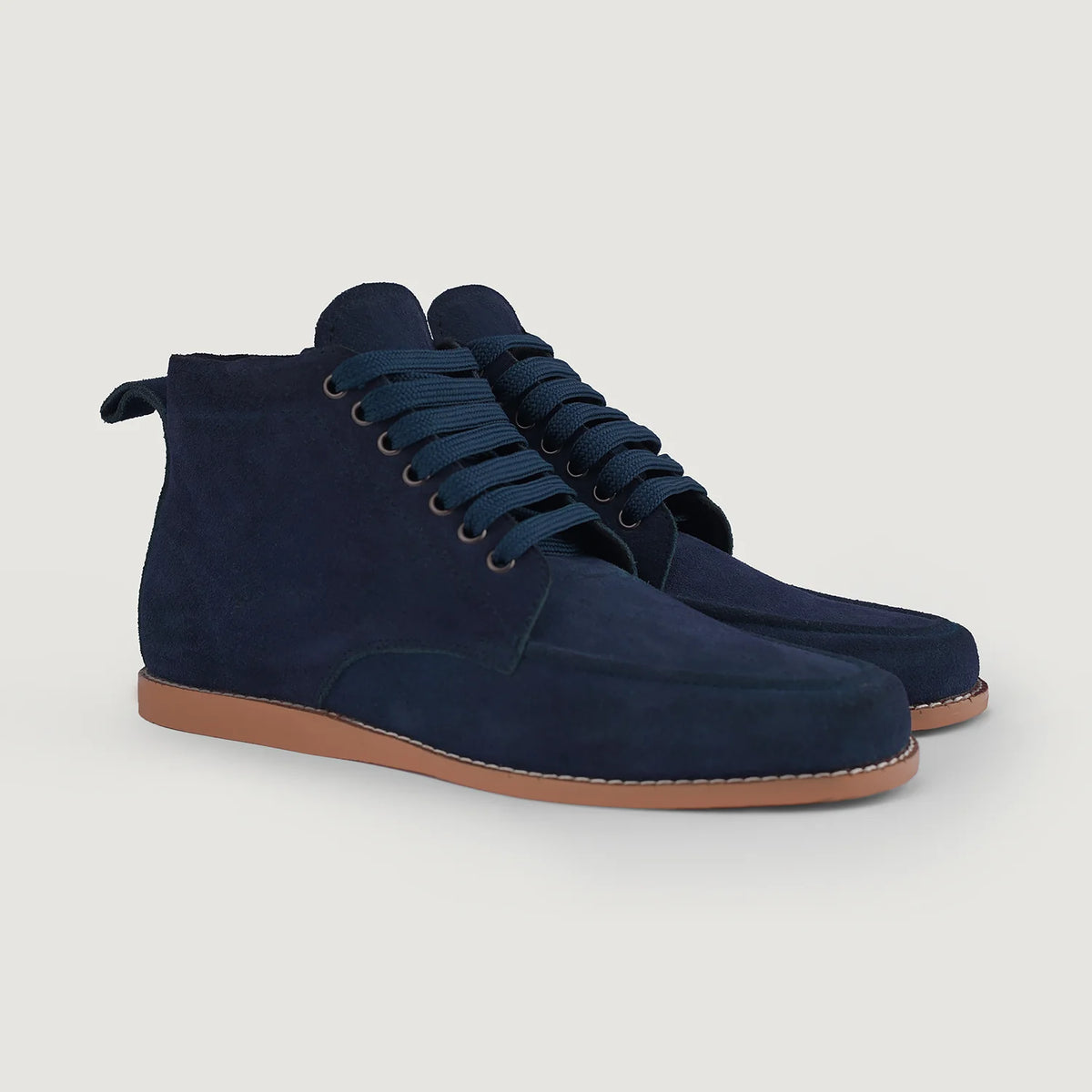 Bearman Çizme lëkure për Meshkuj in Blue Goatskin Suede - Pamje anësore | Bli online