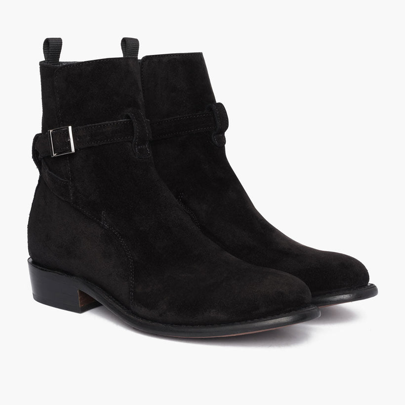 Rogue E zezë Suede Leather Boots për meshkuj