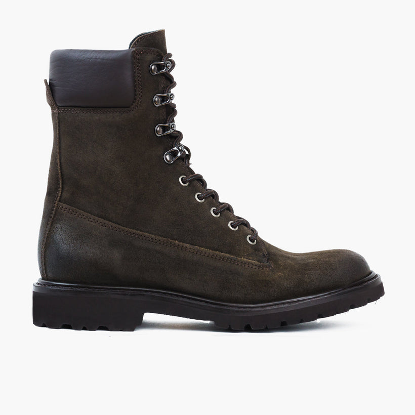 Explorer Dark Olive Suede Leather Boots për meshkuj