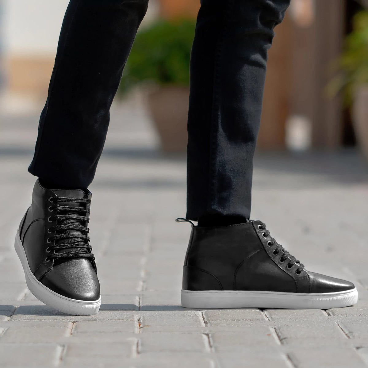 Orlaven Marty High Top E zezë Atlete lëkure për Meshkuj footwear image 9