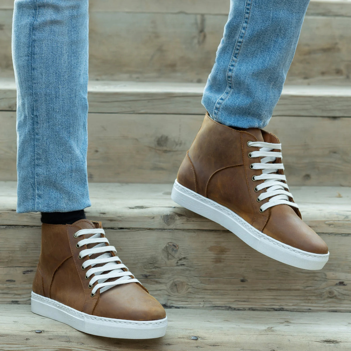 Orlaven Marty High Top Burnt Copper Pullup Atlete lëkure për Meshkuj footwear image 9