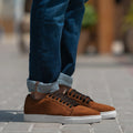 Murphy Low Top Kafe Suede Atlete lëkure për Meshkuj