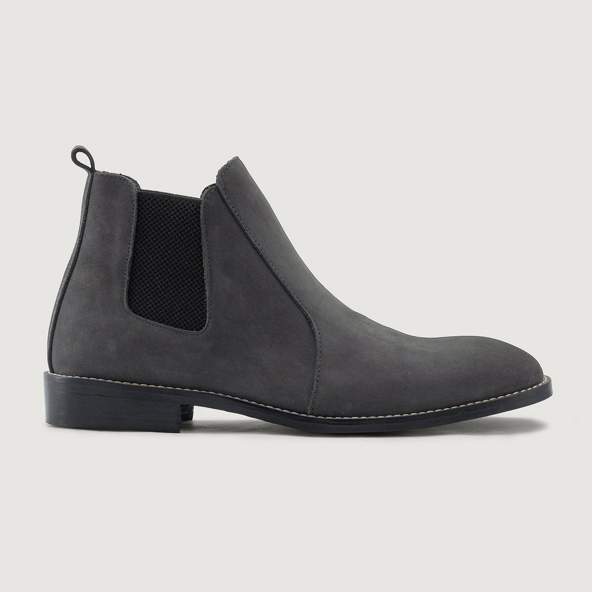 Grey Full-Grain leather Boots - Strukturë e qepur Goodyear welt dhe maja e këpucës