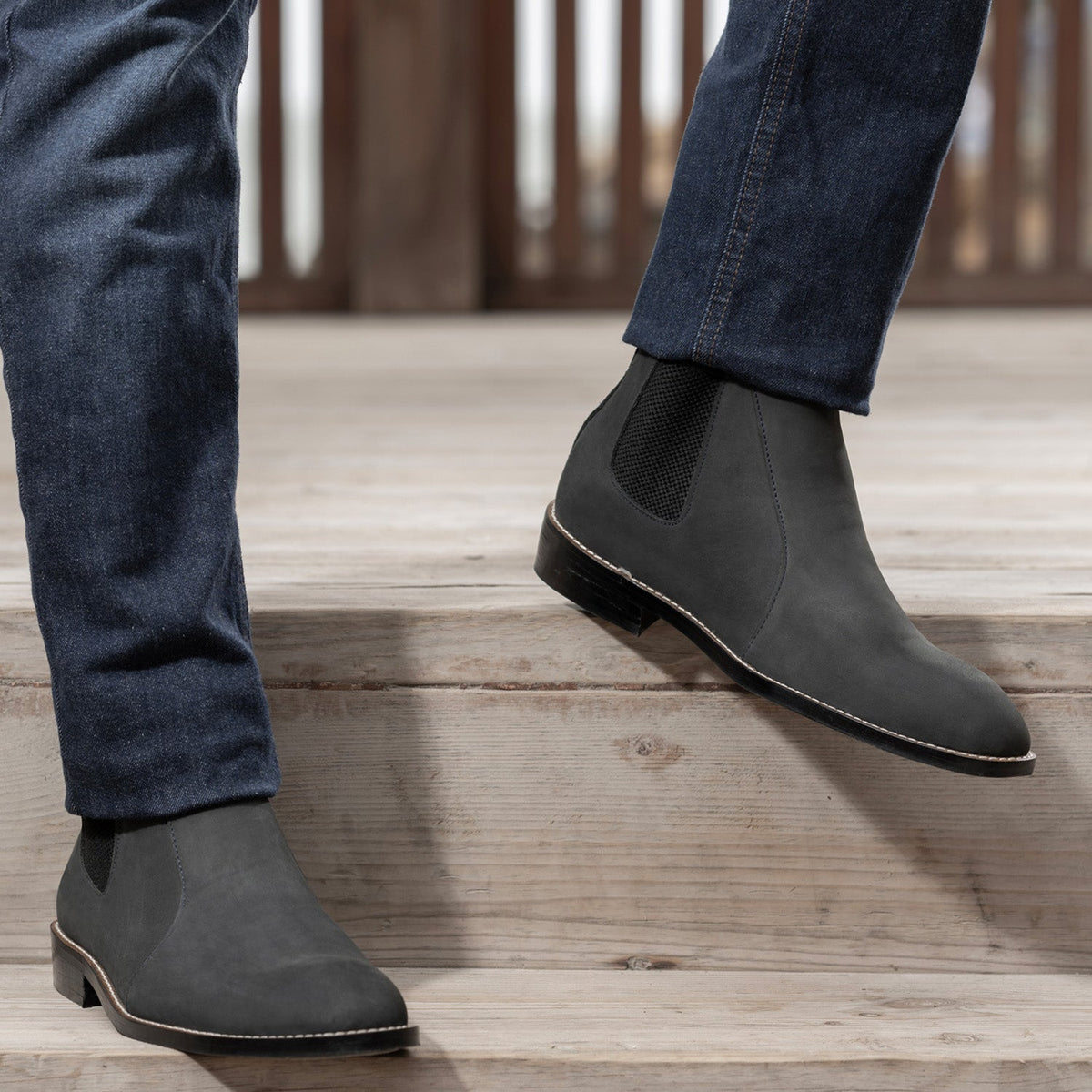 Orlaven Clarkson Chelsea Grey Nubuck Çizme lëkure - StudGuard për Meshkuj footwear image 9