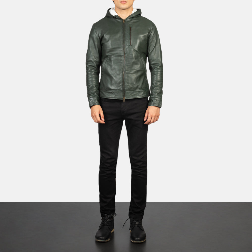 
Baston Xhaketë Bomber Lëkure për Meshkuj – alternate product view 3