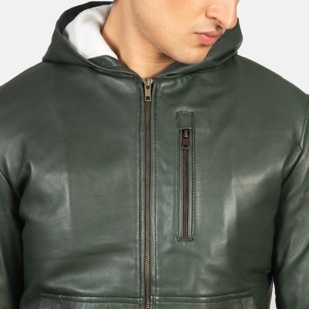 
Baston Xhaketë Bomber Lëkure për Meshkuj – alternate product view 6