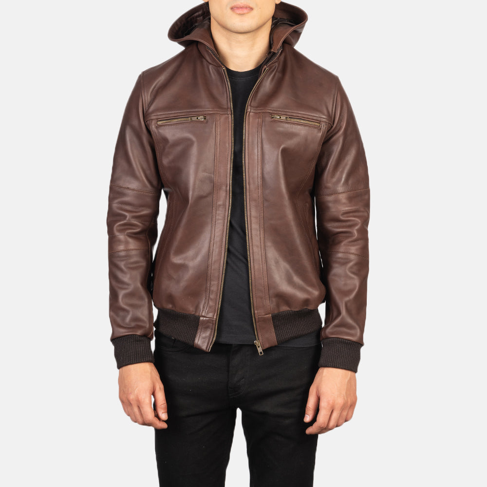 
Bouncer Biz Xhaketë Bomber Lëkure për Meshkuj – alternate product view 1
