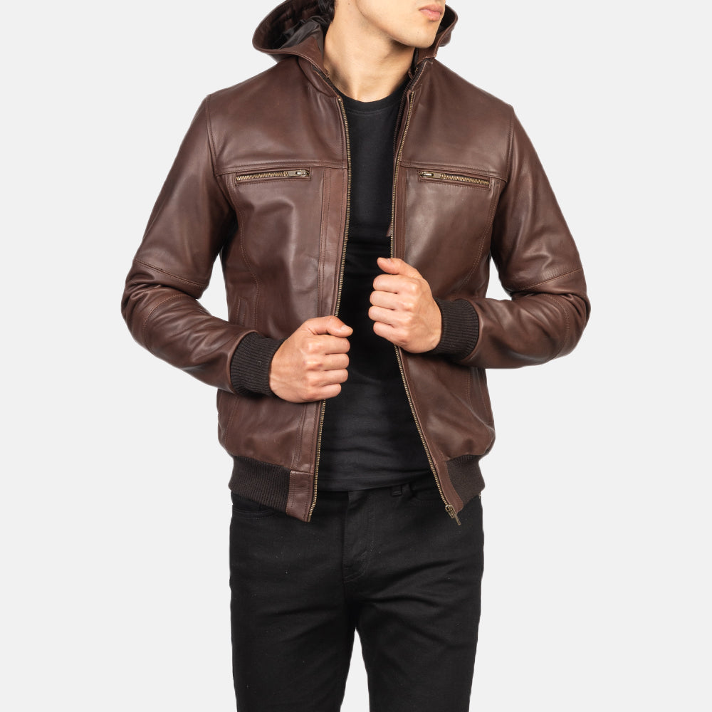 
Bouncer Biz Xhaketë Bomber Lëkure për Meshkuj – alternate product view 4