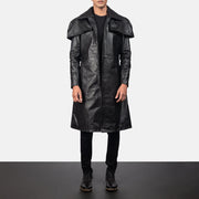 
Classic E zezë Leather Duster për Meshkuj in Black Cowhide Leather - Pamje ballore dhe siluetë e përshtatur | Bli online