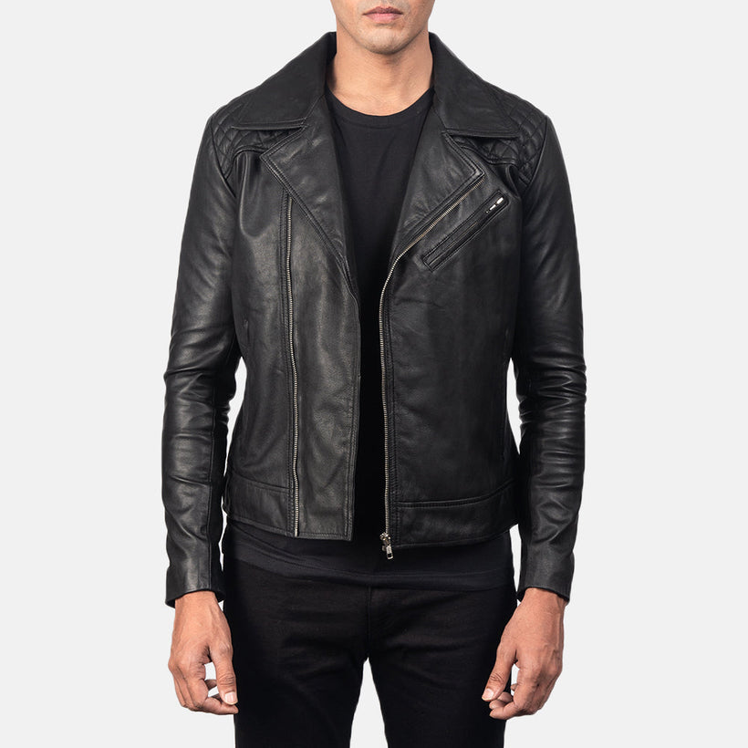 Danny Quilted Xhaketë lëkure motorri për meshkuj