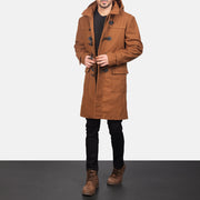 
Drake Khaki Wool Duffle Coat - Pamje anësore me prerje ergonomike të mëngëve