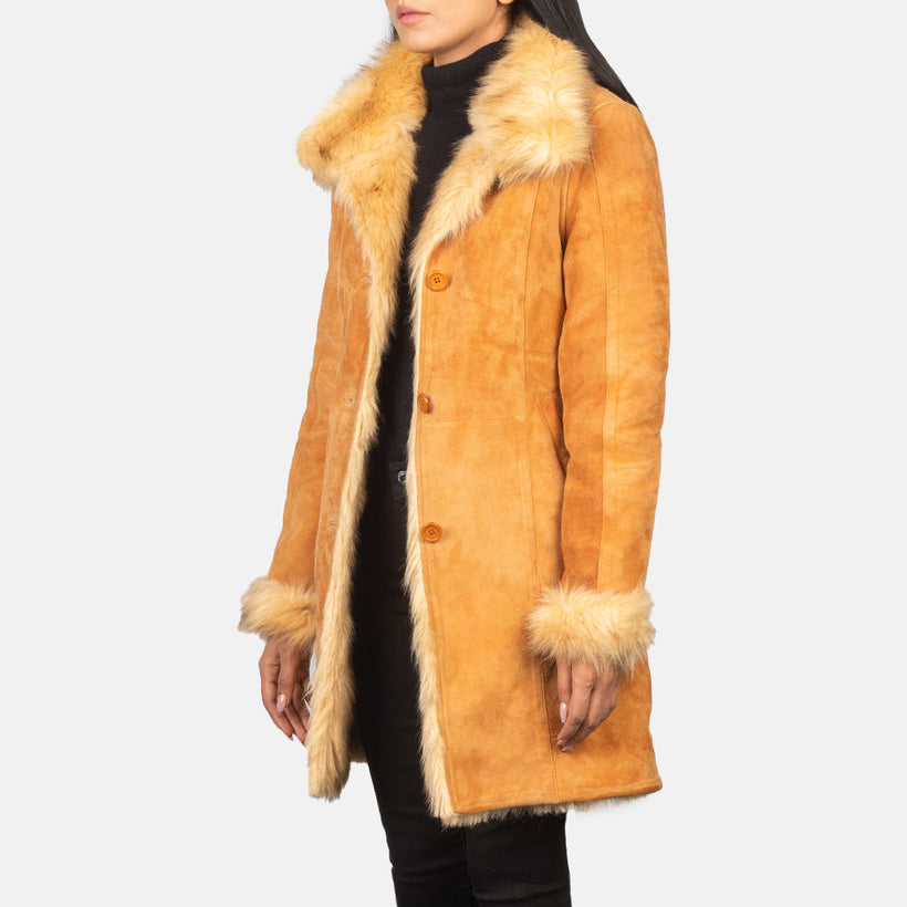 Erica Shearling Coat për femra