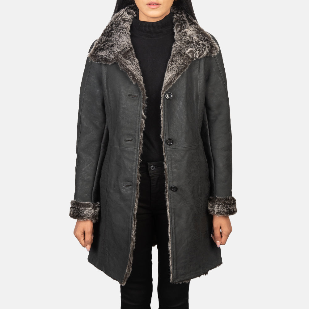 
Erica Shearling Pallto Lëkure për Femra – alternate product view 1