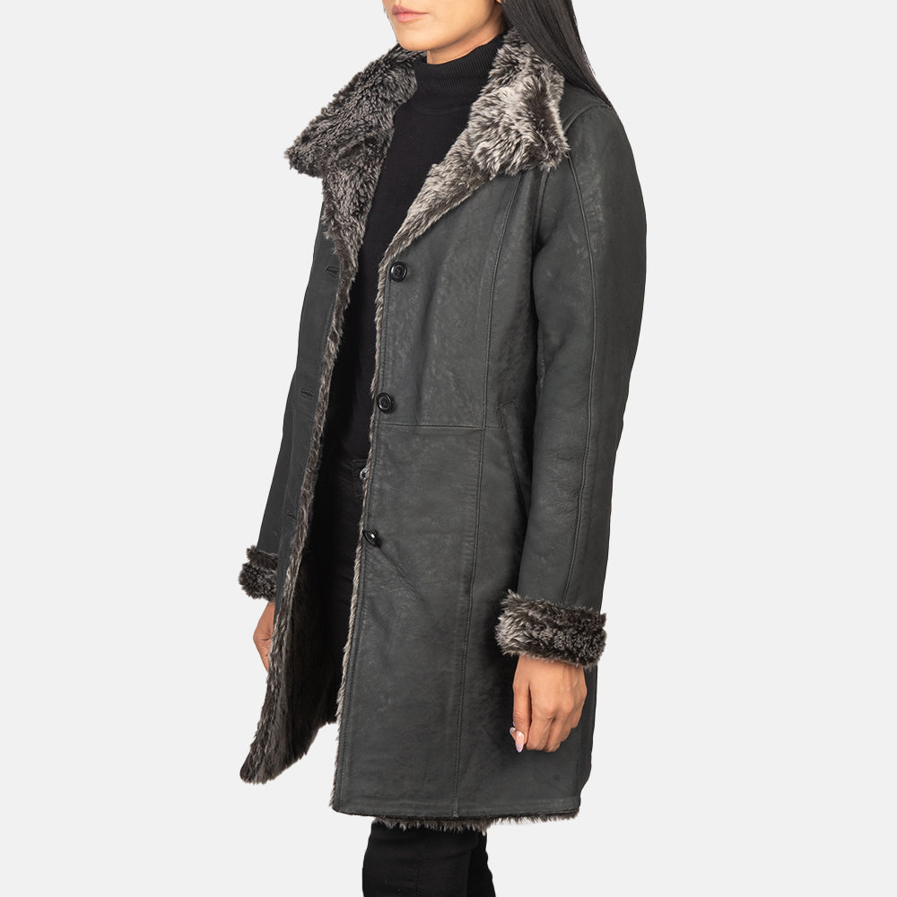 
Erica Shearling Pallto Lëkure për Femra – alternate product view 2