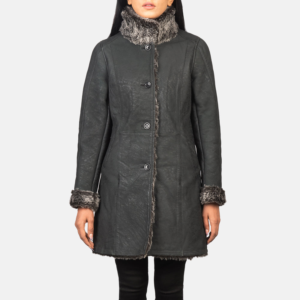 
Erica Shearling Pallto Lëkure për Femra – alternate product view 4