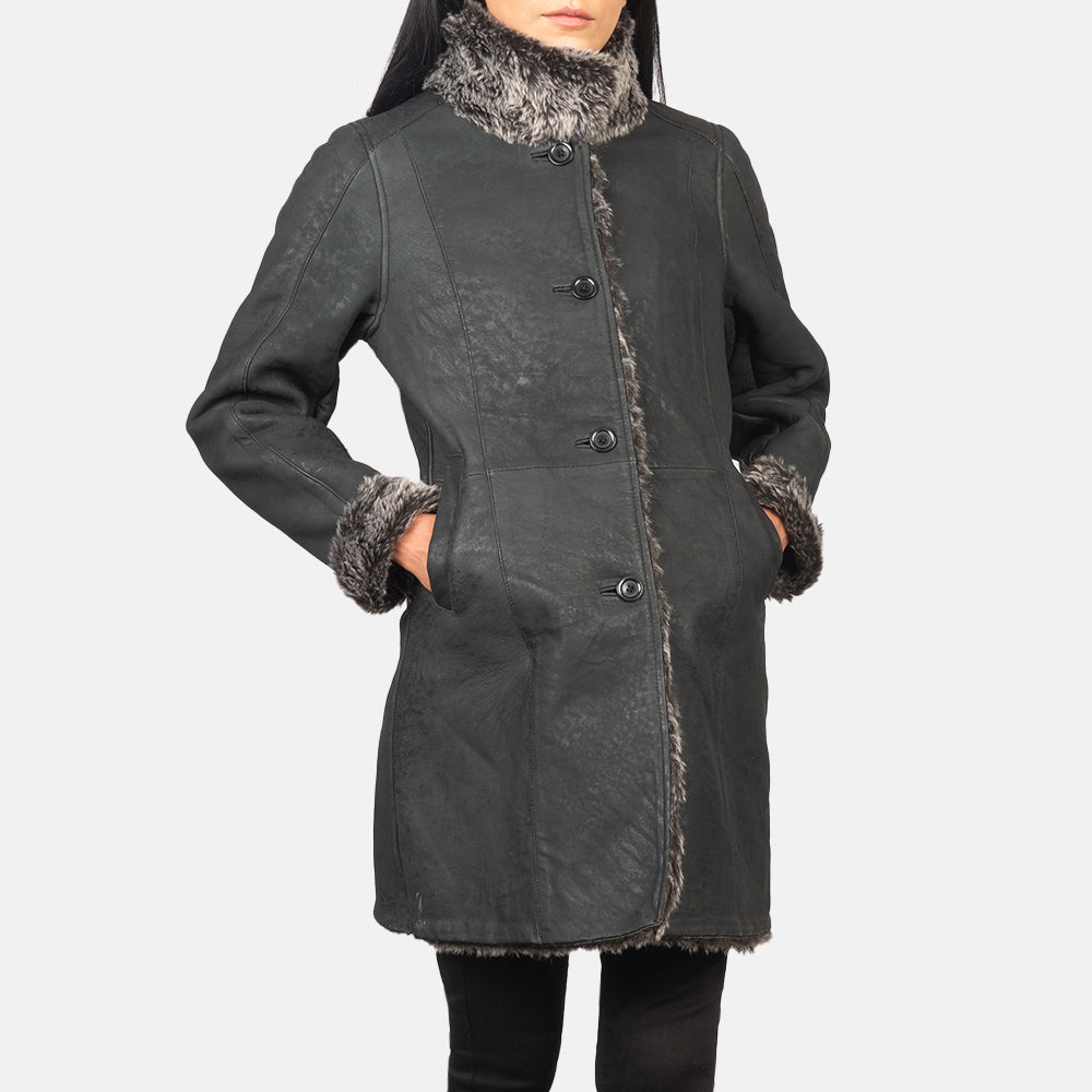 
Erica Shearling Pallto Lëkure për Femra – alternate product view 6