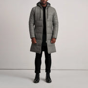 
Floyd Pallto Lëkure Kafe e çelët Puffer Xhaketë Lëkure për Meshkuj – alternate product view 3