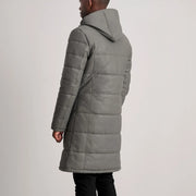 
Floyd Pallto Lëkure Kafe e çelët Puffer Xhaketë Lëkure për Meshkuj – alternate product view 5