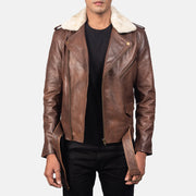
Përpunim artizanal i buzës së poshtme Furton Black Leather Biker Jacket