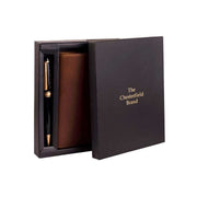
Detaje nga afër of Classic Collar & Heavy-Duty Zipper Hardware on Giftset Leather Writing Case and Pen (Passport holder)