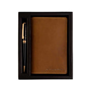 
Giftset Leather Writing Case and Pen (Passport holder) in Classic Full-Grain Leather - Pamje ballore dhe siluetë e përshtatur | Bli online