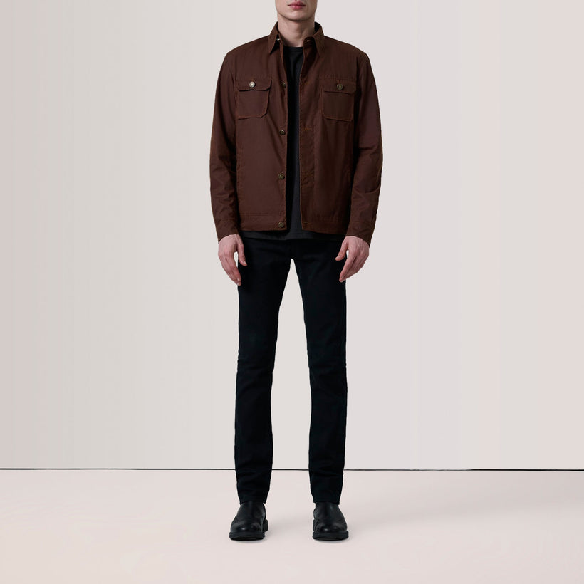 Irwin Kafe Waxed Canvas Field Xhaketë lëkure për meshkuj